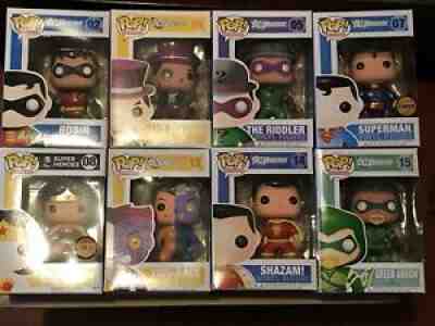 Funko POP Heroes DC UNIVERSE Set Green Arrow Shazam Two Face Riddler Penguin