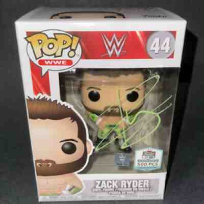 WWE Zack Ryder Signed Funko HQ Exclusive Pop Vinyl LE500 Green Autograph AEW