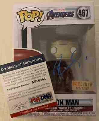 Robert Downey Jr. Ironman Autographed Funko Popï¿¼ Marvel Iron Man PSA/DNA COA