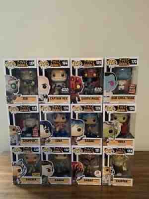 Funko Pop Star Wars Rebels Lot (12) MINT Vaulted/Retired Exclusives W/Protectors