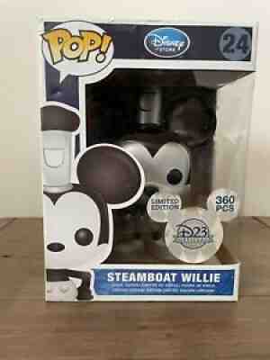 D23 Ltd. Edition - 9â? Funko Pop! Steamboat Willie Mickey (#24) 1 Out Of 360