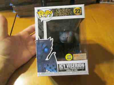 Funko Pop GAME OF THRONES ICY VISERION 22 GITD GLOWS IN THE DARK BOX LUNCH READ