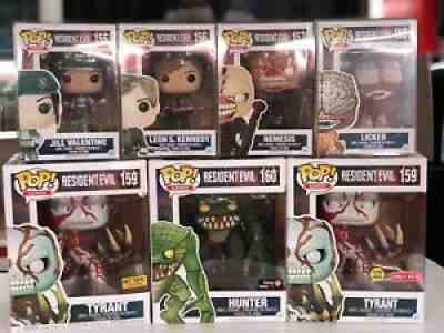 Resident Evil Funko Pop Entire Set Jill Nemesis Leon Hunter Licker Tyrant Glow