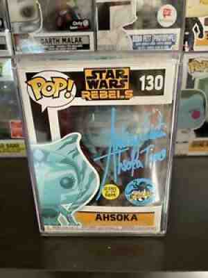 Ashley Eckstein signed autographed Ahsoka Tano Star Wars Funko Pop Glow # 130