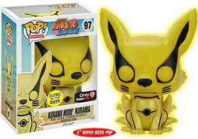 SIGNED PSA CERTIFIED GAMESTOP EXCLUSIVE KURAMA MODE GLOW IN THE DARK FUNKO POP!