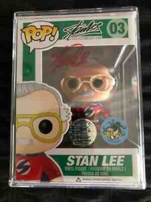 Stan Lee Signed Funko Pop Chrome Exclusive 1/12 pieces w/coa #8/12