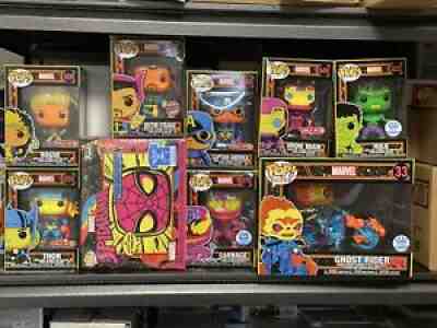 marvel black light funko pop lot Carnage Hulk Ghost Rider NOT MINT