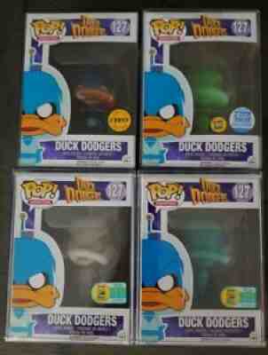 Funko POP! (Set of 4) - Duck Dodgers (#127) GITD/Chase Limited Edition