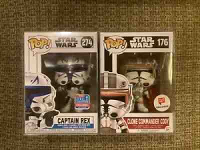 Funk Pop Captain Rex #274 2018 exclusive Commander Cody Bundle