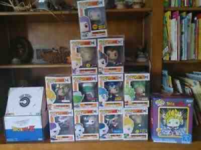 funko pop lot metallic chase trunks Vegeta Gamestop bundle dragonball set