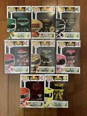 Power Rangers Funko Pop Lot Of 8 Red White Pink Green Black Yellow 22 23 24 360