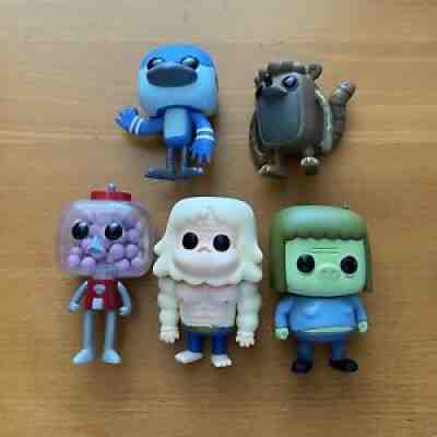 Regular Show Mordecai Rigby Benson Skips Muscle Man Funko Pops OOB Loose Pop Set