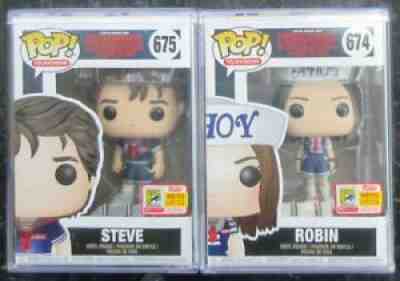 Funko Pop Robin and Steve Scoops Ahoy SDCC Fundays Stranger Things Le 1800