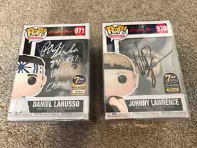 funko pop cobra kai Karate Kid Daniel larusso and johnny Lawrence Autographed