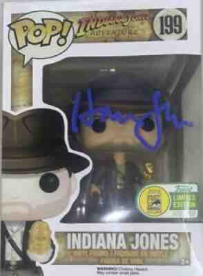 Autographed Signed INDIANA JONES Funko Pop HARRISON FORD w/COA Disney exclusive!