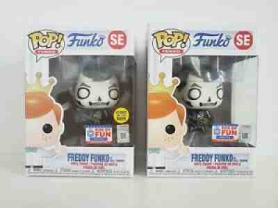 Funko Pop Fundays 2021 Freddy Funko as Fortnite Skull Trooper Set *DAMAGED*