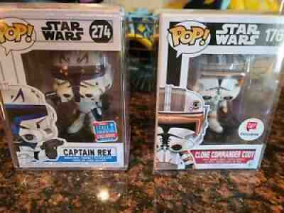 Star Wars Funko Set #274 Captain Rex and #176 Commander Cody exclusives.