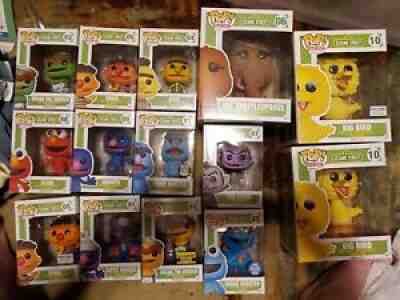 Funko pop sesame street lot Of 14 Rare Variants/ Comic Con/ Flocked Exclusives