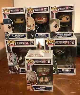 Funko Pop Games Resident Evil Vault Lot of 5 Includes  155 156 157 158 159 160 