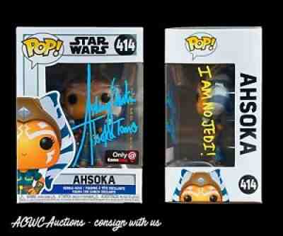 Funko POP - Star Wars - Ahsoka Tano - GameStop - Signed by Ashley Eckstein - JSA