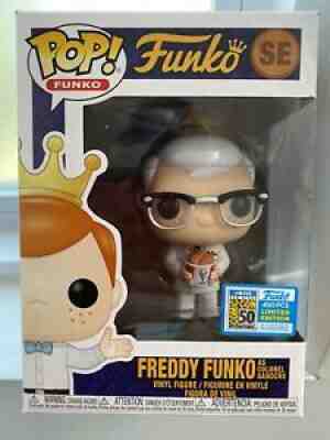 Freddy Funko POP Colonel Sanders KFC 2019 SDCC LE450 AUTHENTIC W/ Hard Stack