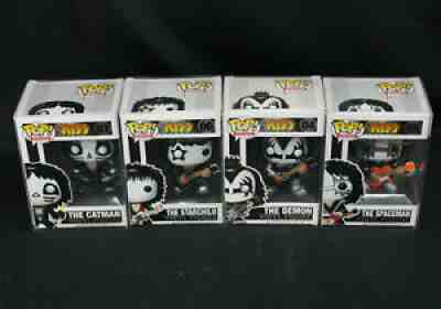 Funko Pop KISS Demon 04, Spaceman 05, Starchild 06 & Catman 07 - Vaulted/Retired