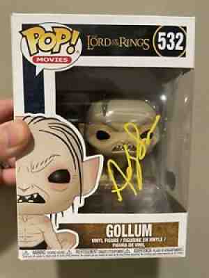 ANDY SERKIS SIGNED GOLLUM FUNKO POP 532 THE LORD OF THE RINGS BECKETT COA AUTO