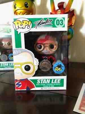 Stan Lee Signed Funko Pop Chrome Exclusive 1/12 pieces w/coa #9/12