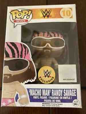 Rare retired WWE exclusive Macho Man Randy Savage Funko POP vinyl #10