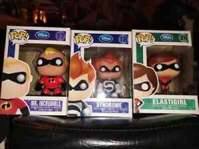 Funko! Disney Store The Incredibles Syndrome Elastigirl Mr. Incredible 17 18 29