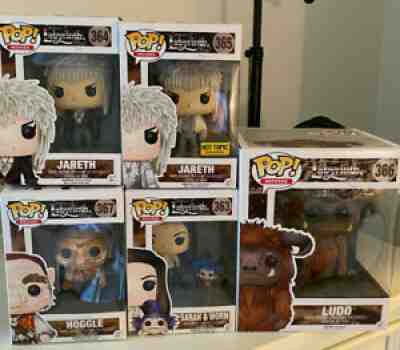 NIB Vaulted Labyrinth Funko Pop Jareth Sarah Worm Ludo Hoggle Complete Set of 5