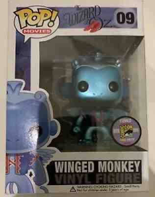 Funko POP Wizard of Oz Winged Monkey #09 SDCC Metallic  RARE W/ Hard CS Protector