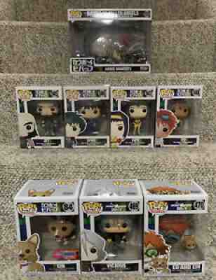 Complete Set Cowboy Bebop Funko Pop Lot Jet Spike Faye Ed Vicious Flocked Ein ð??«