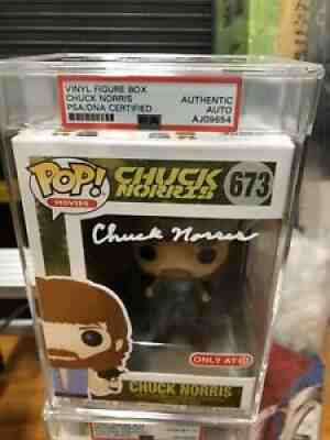 Chuck Norris signed Funko PSA Slabbed Certified JSA Witnessed Nice target