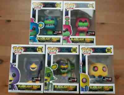 Funko Pop! Five Nights at Freddy's Blacklight Lot Bonnie Chica Foxy Cupcake FNAF