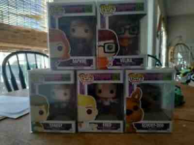 Funko Pop Scooby Doo, Shaggy, Velma, Daphne, Fred Set Rare Vaulted