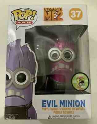 Funko Pop! Movies Despicable Me 2 Evil Minion Metallic #37 SDCC 2013 LE Boxissue