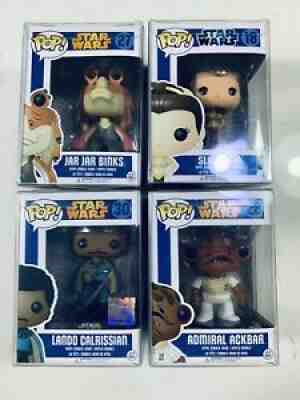 Funko POP! Star Wars Jar Jar Binks Slave Leia Lando Calrissian Admiral Ackbar