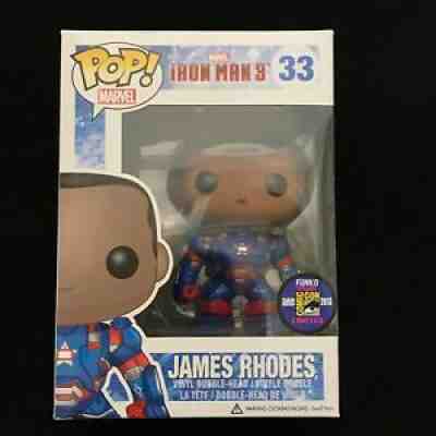 Funko Pop James Rhodes #33 (2013) San Diego Con Excl Vinyl Figure w/ Hard Case