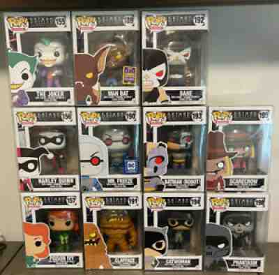 Funko Pop Batman Animated Lot Joker, Harley Quinn, Mr. Freeze, Man Bat, Bane etc