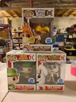 Ad Icons POP Set Trix Rabbit, Sonny The Cuckoo, Lucky The Leprechaun Funko Shop