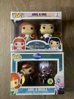 Funko pop The Little Mermaid. SDCC Ariel/Ursula And Disney Ariel/Eric Set