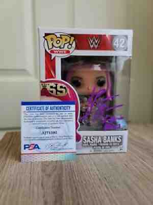 Sasha Banks WWE Funko Pop signed PSA COA 