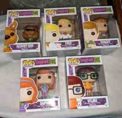 Scooby-Doo Funko Pop Daphne 152, Fred 153, Velma 151, Shaggy 150, ScoobyDoo 149