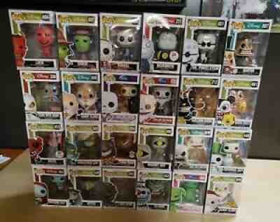 Funko Pop! Nightmare Before Christmas Set Lot of 24 Mayor Jack Sally Oogie ZeroÂ 