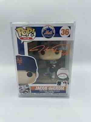 Jacob deGrom Autographed Home Pinstripe Funko Pop (Fanatics/MLB)