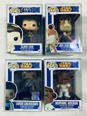 Funko POP! Star Wars Jar Jar Binks Slave Leia Lando Calrissian Admiral Ackbar