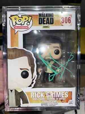 funko pop Signed walking dead rick grimes autograph Andrew Lincoln Beckett 306