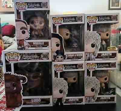 Vaulted Labyrinth Funko Pop Jareth Sarah Worm Ludo Hoggle Complete Set of 6