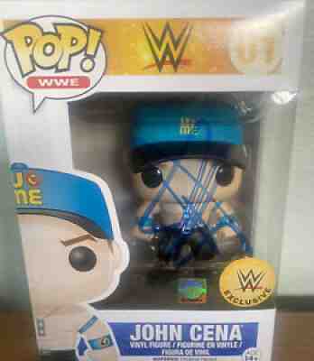 Rare John Cena Signed (Black Pants) Funko Pop #01 WWE Exclusive NIB Vaulted